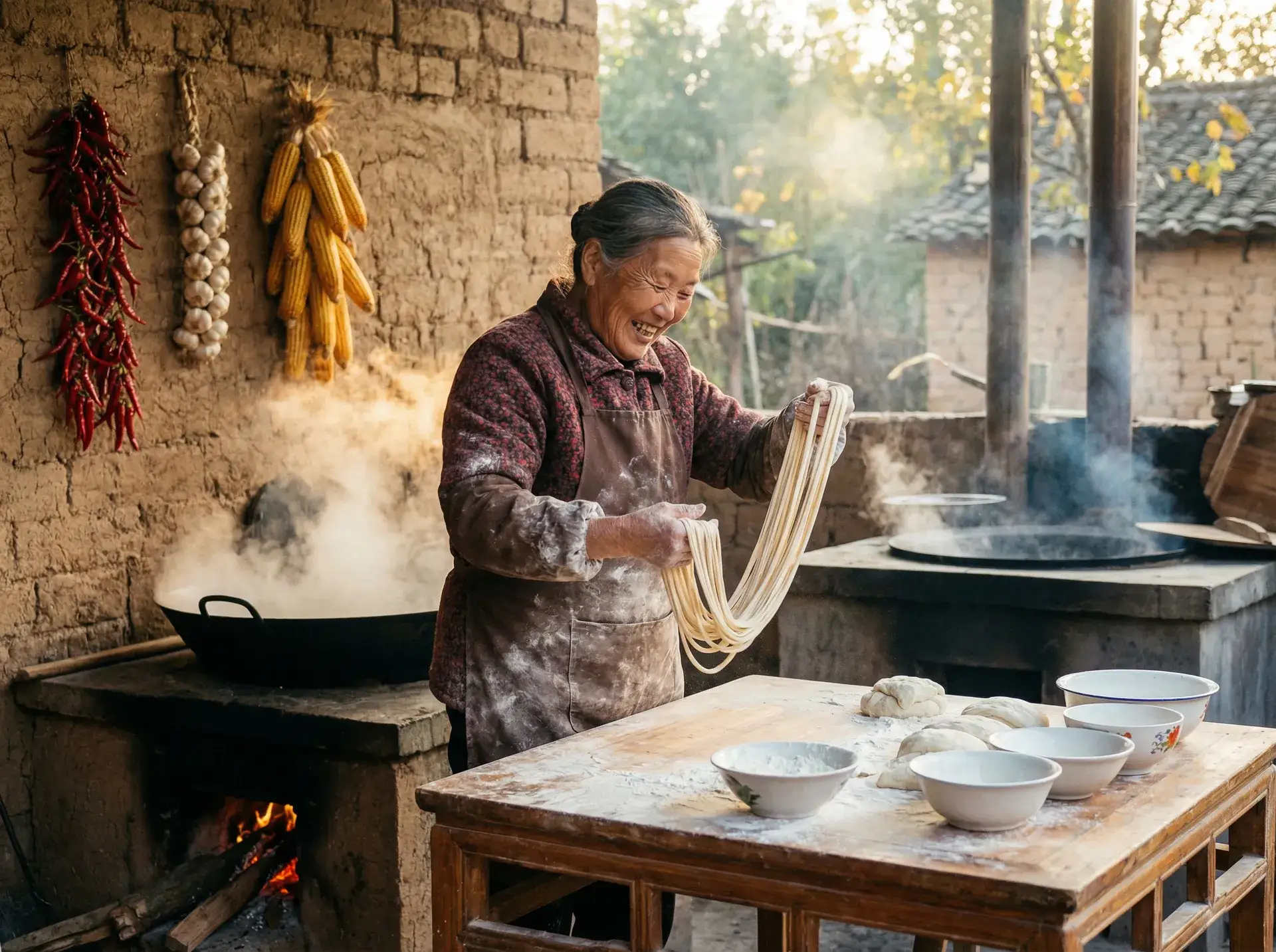 农家大嫂手擀面 - 挪威的森林4分59秒 乡村美食